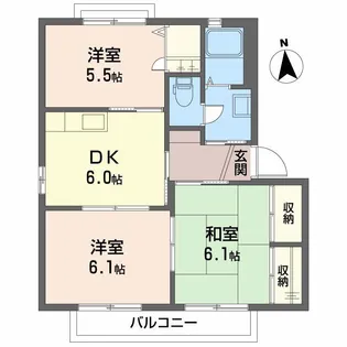 メゾン志津川 C棟【2階】の間取り