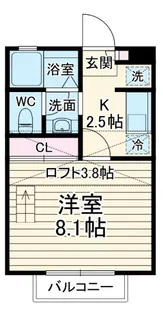 プラザ・ワンD棟【2階】の間取り