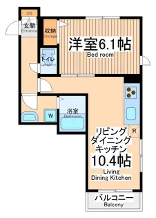 ミドルフィールド羽衣町【1階】の間取り