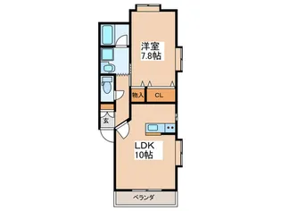 ハニーコーポII【2階】の間取り