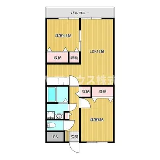 スカイコーポ鴨居【1階】の間取り