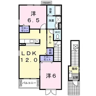 イーリス A【2階】の間取り