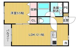 グランフィル紫竹山【2階】の間取り