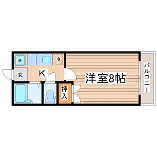 レジデンスシャトー桜木【3階】の間取り