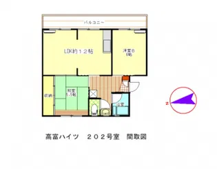高富ハイツ【2階】の間取り