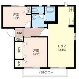 タウンコートA【1階】の間取り