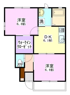 ミルクパレスB102【1階】の間取り