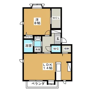 エーレ末広 C棟【2階】の間取り