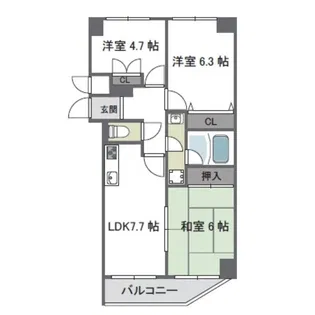 マジスト西宮【4階】の間取り
