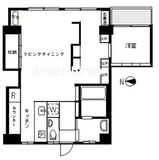ツイン一の橋2号館【9階】の間取り