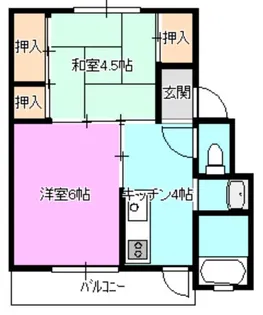 ビレッジハウス小山【1階】の間取り