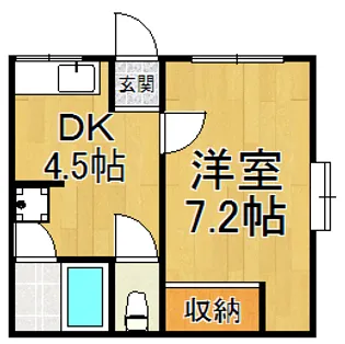谷輪ハイツ2【2階】の間取り
