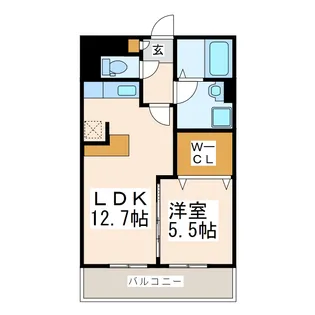 サニーハウス弐番館【3階】の間取り