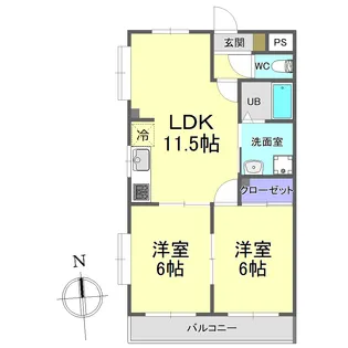 エスト・アブニール【4階】の間取り