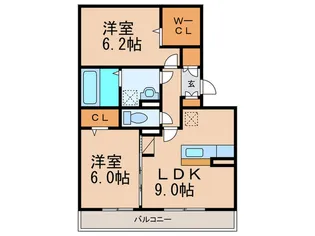 ボヌール【2階】の間取り
