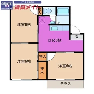 チョコハイツ【1階】の間取り