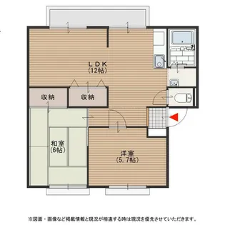 2LDKの間取り画像