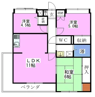 ソレーユ西船橋【6階】の間取り