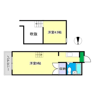 新堀ハイツ III【4階】の間取り
