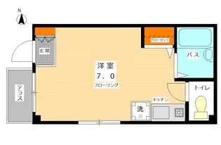 サリー市谷【1階】の間取り