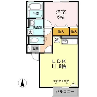 アルカンシェルB【2階】の間取り