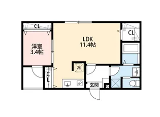 Crecia松島【2階】の間取り