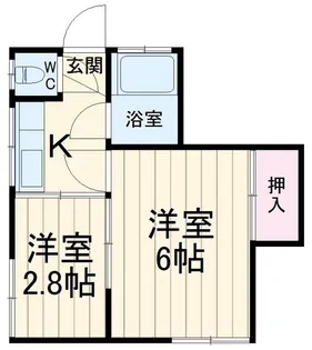 ユナイト石川町MISUGI【1階】の間取り