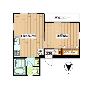 神奈川県横浜市鶴見区潮田町3【アパート】の間取り