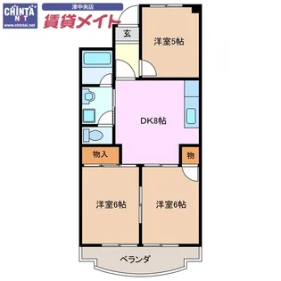 グランメゾン桜橋【4階】の間取り