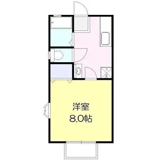 ウッディハイム月見ヶ丘【2階】の間取り