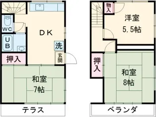 テラスハウスの間取り