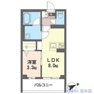 埼玉県新座市東北2【マンション】の間取り