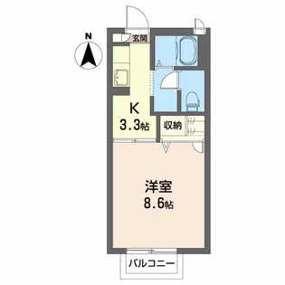 リィ シイン【1階】の間取り