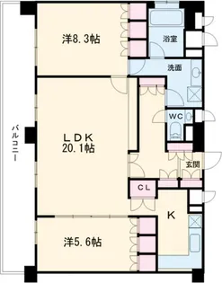 グラン・アベニュー名駅【14階】の間取り