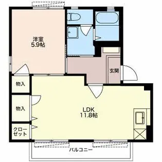コモンシティ瀬名川E【1階】の間取り