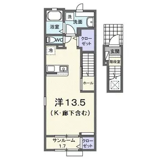 ソレアード A【2階】の間取り