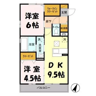 埼玉県吉川市美南4【アパート】の間取り