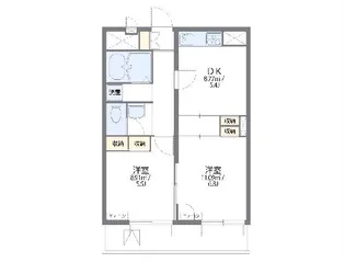 レオパレスプレシア【4階】の間取り