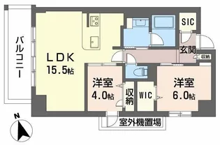 大阪府大阪市西区南堀江4【マンション】の間取り