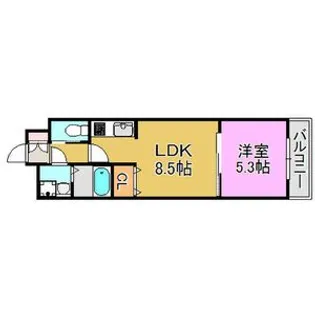 1LDKの間取り画像