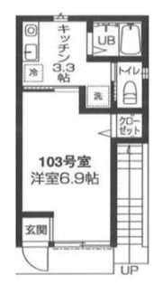 1Kの間取り画像