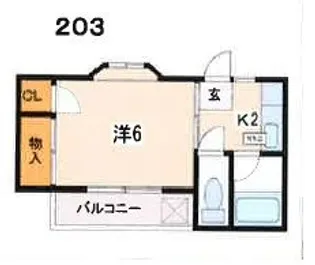 シャンティB【2階】の間取り