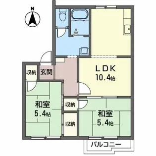 パレコスモスA【2階】の間取り