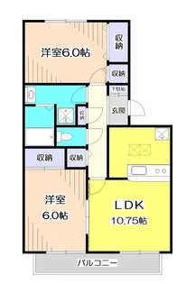 埼玉県朝霞市根岸台7【アパート】の間取り
