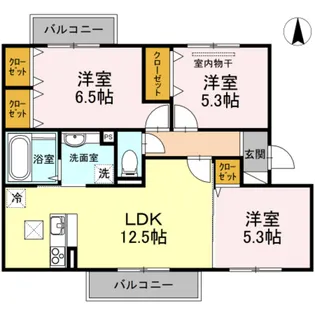 グリーン ガーデン【1階】の間取り