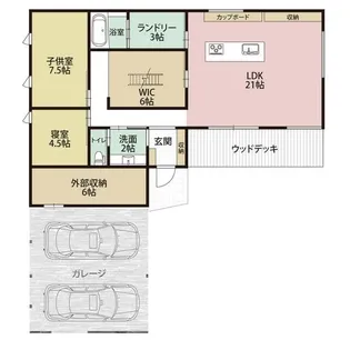 静岡県袋井市新池【一戸建】の間取り