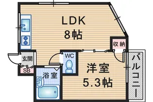 ロイヤルパレス桜の町【2階】の間取り