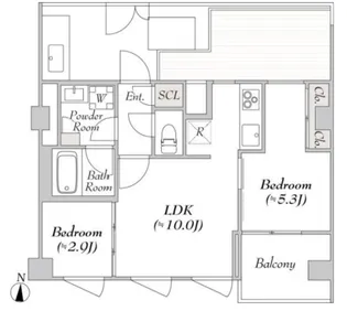 ルミーク北千住【3階】の間取り