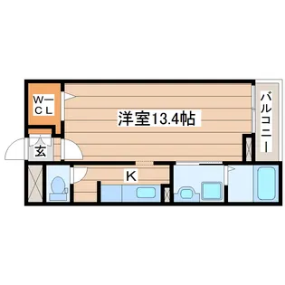 アビタシオン・ボヌール【1階】の間取り