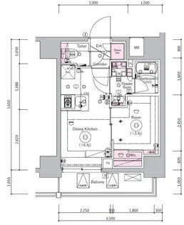 SYFORME YOKOHAMA-BANDOBASHI【10階】の間取り